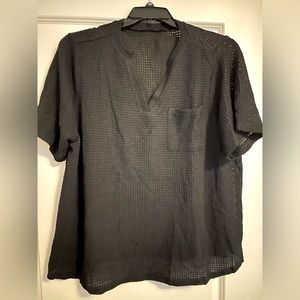 Black Pocket Patched Tee